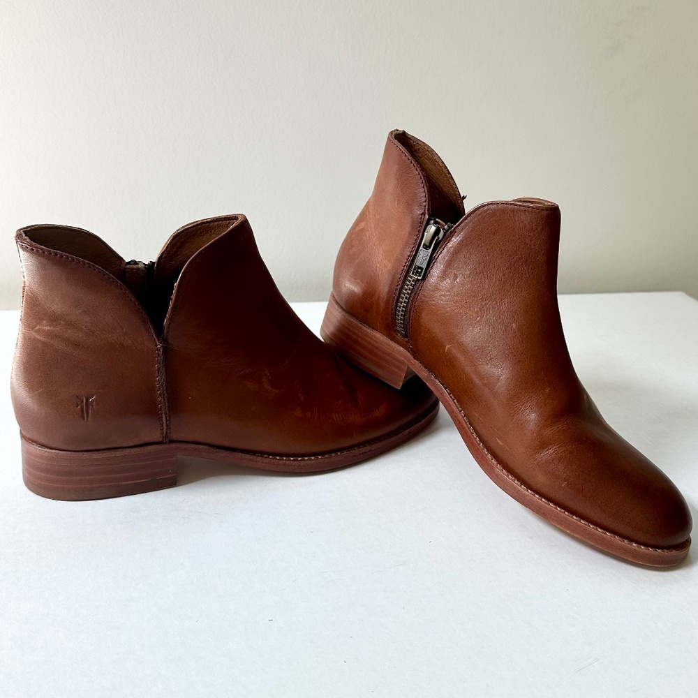 Frye Leather Melissa Ankle Boot in Caramel Color - Picture 6 of 6